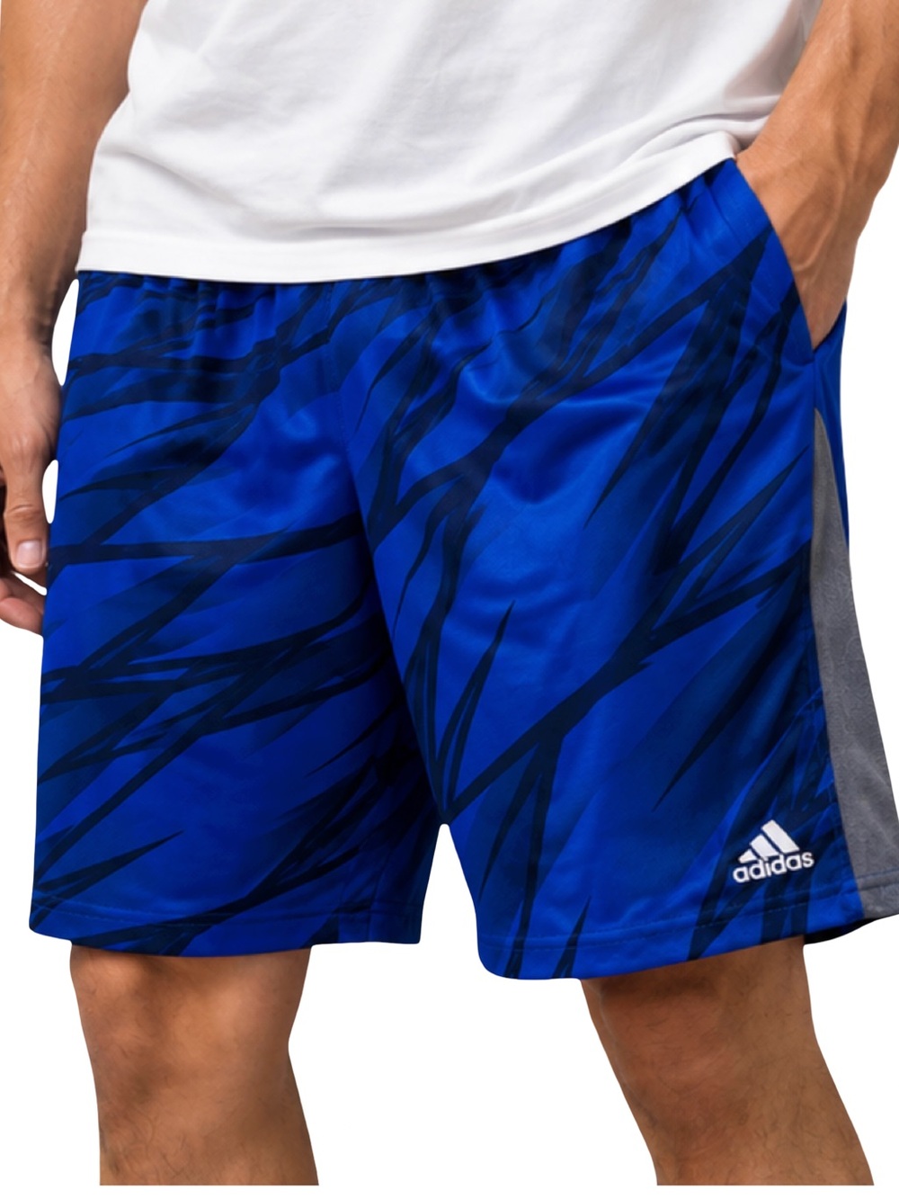Adidas Climalite Blue Abstract Print Athletic Shorts Men’s Large